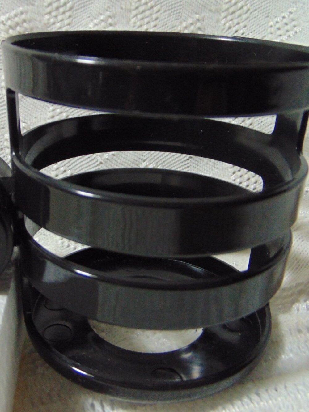 Cane Holder or Skinny Cup Holder for Wheelchair or Walker/Rollator, Black